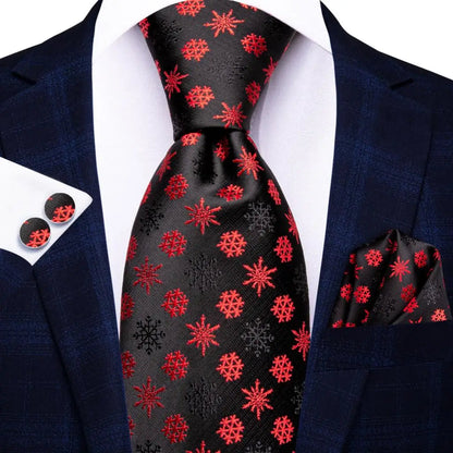 Hi-Tie Designer Red Burgundy Plaid Silk Wedding Tie For Men Handky Cufflink Gift Mens Necktie Fashion Business Party Dropshiping Good Vibrations