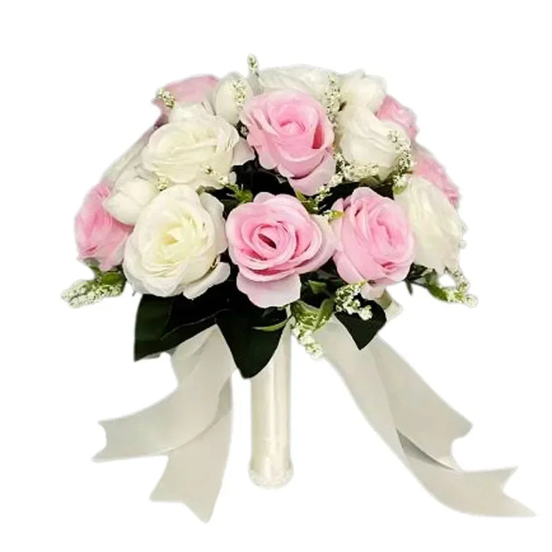 Bridal Bouquet Flowers Bridesmaid Wedding Accessories Blue Artificial Roses Bridal Bouquets Wedding Decoration Marriage Good Vibrations