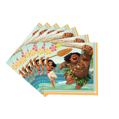 New MINISO Moana Theme Children Birthday Party Disposable Tableware Cup Plate Flag Kids Girls Wedding Party Decoration Supplies Good Vibrations