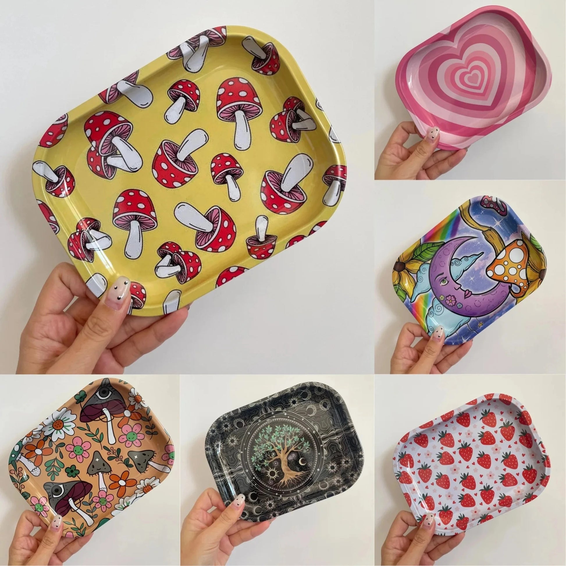 7x5.5inch Rolling Tray Tobacco Smoke Accessories Good Vibrations