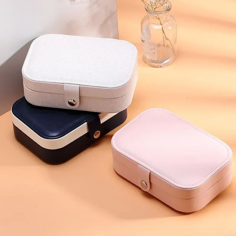 2024 Portable Jewelry Box Jewelry Organizer Display Travel Jewelry Case Boxes Button Leather Storage Zipper Jewelers Good Vibrations