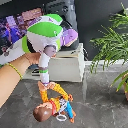 Toy Story Buzz Lightyear Rescue Woody Plush Dolls Auto Car Exterior Decoration Funny Dolls Outside Hang Toy Car Roof Ornament Good Vibrations