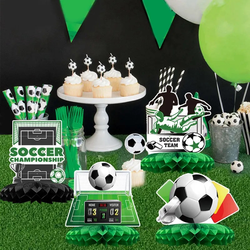 Football Party Disposable Tableware Boys Kids 1st Birthday Party Decorations Sports Soccer Theme Birthday Party Supplies Decor Good Vibrations