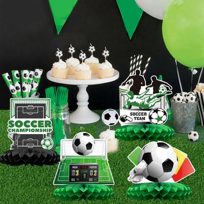 Football Party Disposable Tableware Boys Kids 1st Birthday Party Decorations Sports Soccer Theme Birthday Party Supplies Decor Good Vibrations