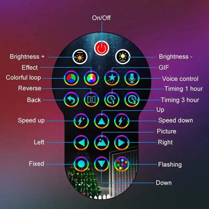 Smart Christmas Tree Lights with Star Topper, Music Sync Outside String Lamps with Remote & APP Controlled for Yard Display Good Vibrations