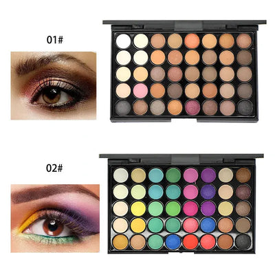 Glitter Eyeshadow In Bar Palette Matte Pearlescent Shimmer Shine Nude Eye Pigments Waterproof Professional Eye Makeup Cosmetics