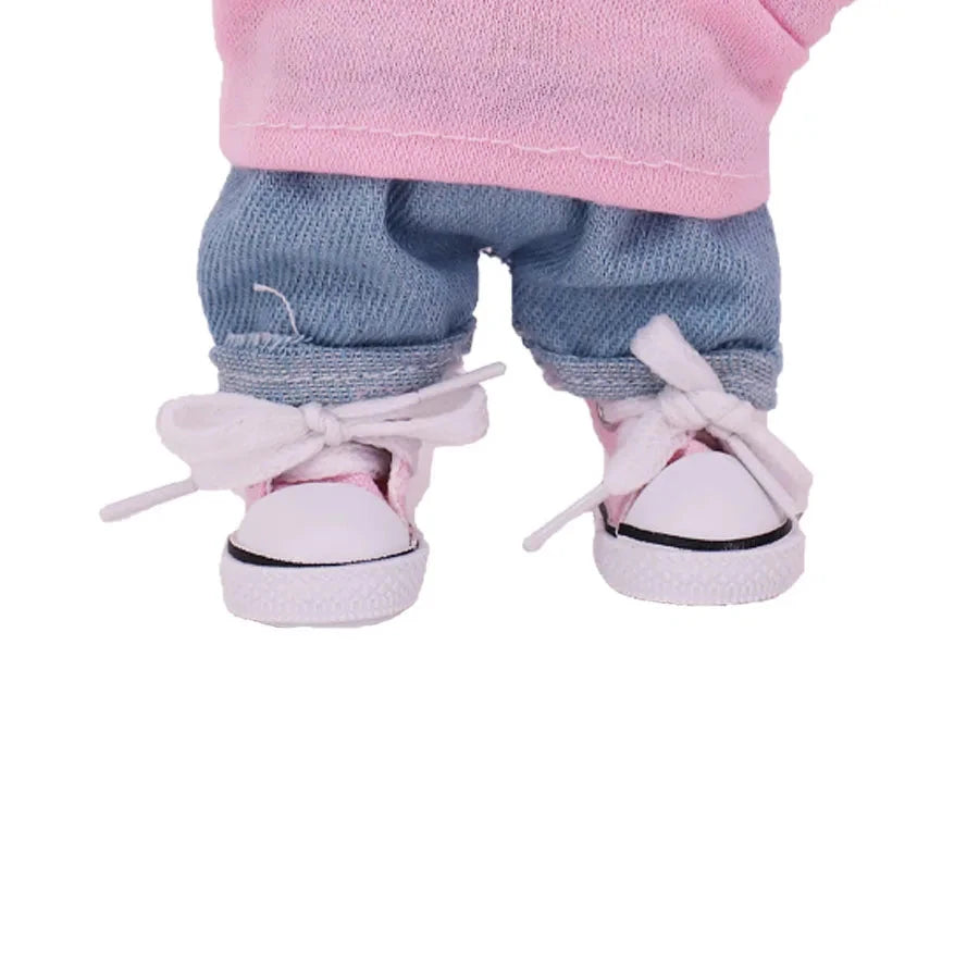 3.8cm Doll Shoes For labubu 17cm Plush Doll Clothes Accessories Girl's Toys ,Christmas Festival Birthday Gift Good Vibrations