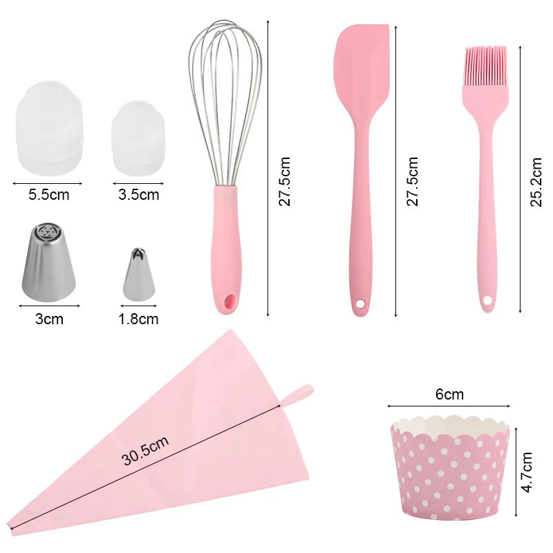 Beginner Adults Complete Bakeware Sets Baking Tools Set Baking Pastry Tools Baking Accessories Cake Decorating Tool Set Good Vibrations