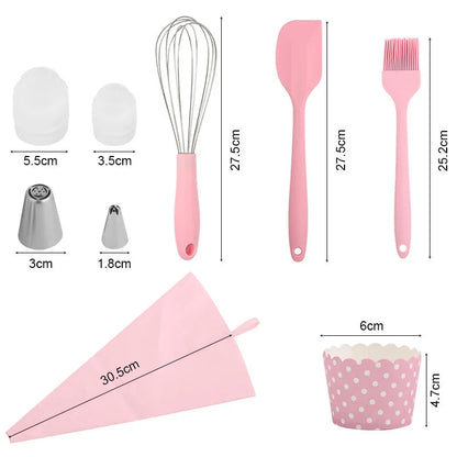 Beginner Adults Complete Bakeware Sets Baking Tools Set Baking Pastry Tools Baking Accessories Cake Decorating Tool Set Good Vibrations