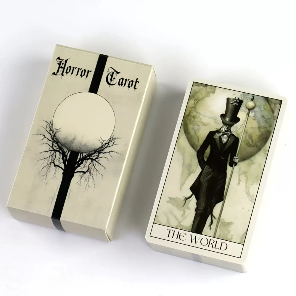 Mystery Horror Tarot Deck - 78 Card Set for Divination, Power Exploration and Psychic Insight |   The Perfect Board Game Accessor Good Vibrations