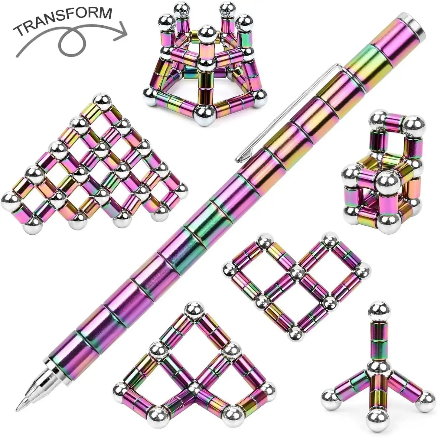 Versatile Magnetic Pen, Capacitive Stylus, Student Stress Relief Magnet Pen Gift Set Good Vibrations
