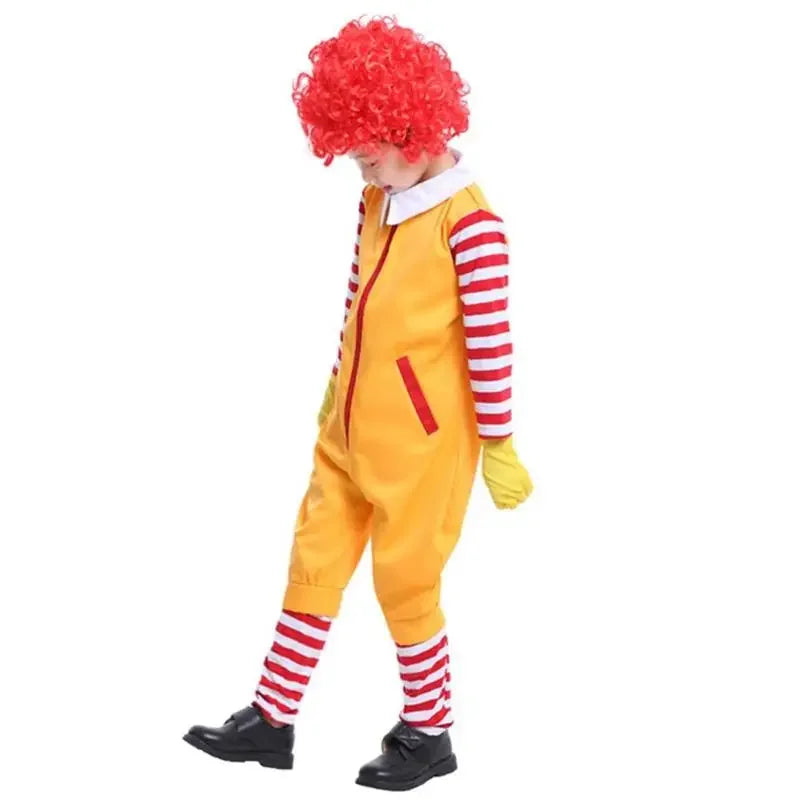 Cosplay Costumes Party Stage Performance Clothing for Kids Halloween Parent-Child Yellow Clown Costume Good Vibrations