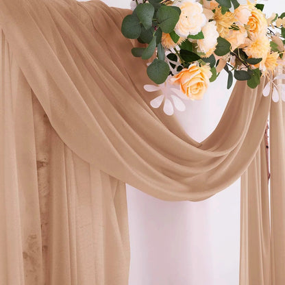 Wedding Arch Draping Fabric for Ceremony Reception Arch Decorations Chiffon Sheer Fabric Backdrop Curtains Party Bridal Shower Good Vibrations