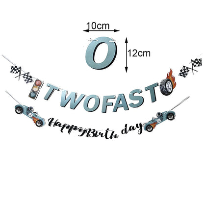 Two Fast Theme Disposable Tablecloth Racing Car Birthday Party Supplies Kids 2nd Birthday Party Decorations Good Vibrations