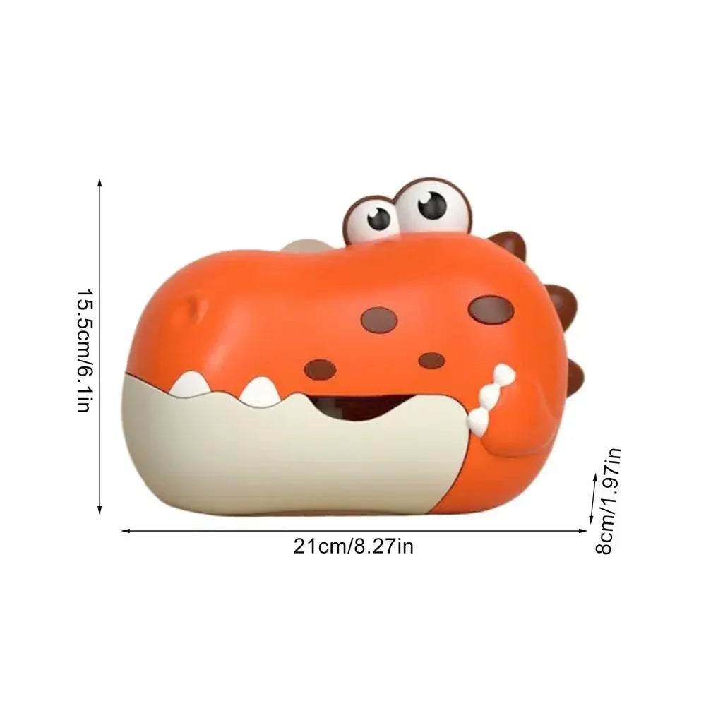 Bath Bubble Machine Music Automatic Bubble Blower Dinosaur Shape Electric With Suction Cup Children Bathing Companion For Kids Good Vibrations