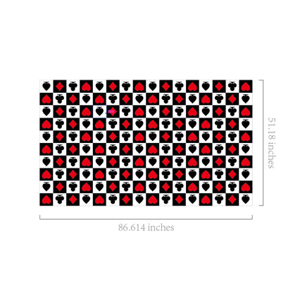 Casino Las Vegas Poker Party Disposable Tablecloth Magician Dollar Playing Cards Birthday Party Camping Mat Table Cover Decor Good Vibrations