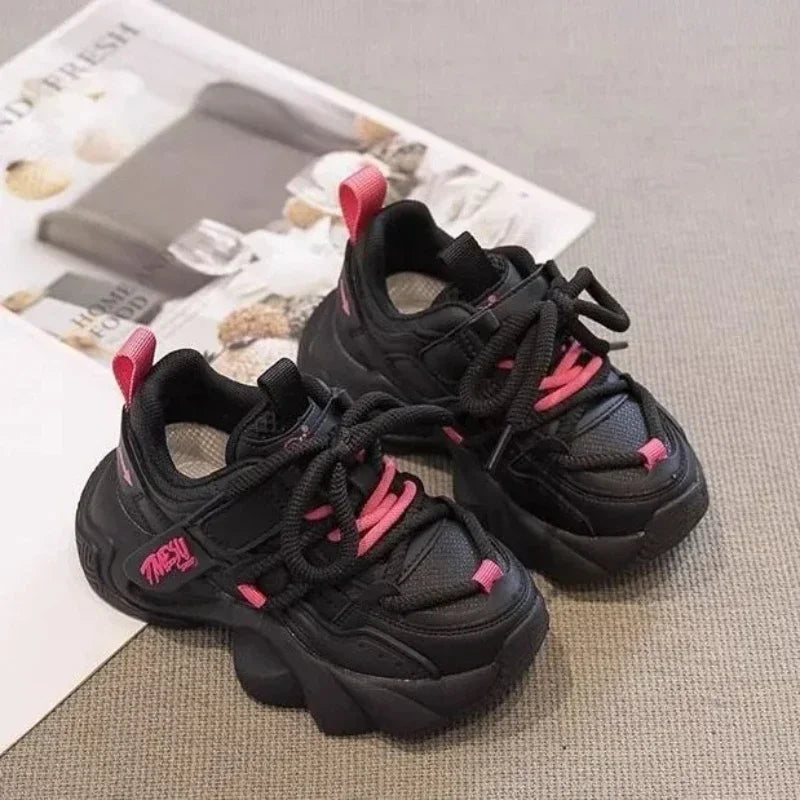Children Sneakers for Girls 2024 Autumn New Fashion Korean Style Soft Comfortable Casual Versatile Keep Warm Cotton Chic Shoes Good Vibrations