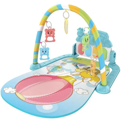 Baby fitness stand toy, newborn baby music, pedal piano, crawling mat, baby toy Good Vibrations
