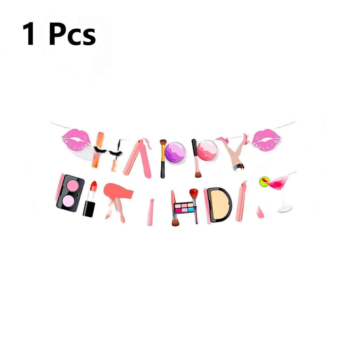 103 Pcs Makeup Birthday Party Supplies-Makeup Theme Party Banner Balloons Photo Props Napkins Plates Etc Spa Party Decorations Good Vibrations