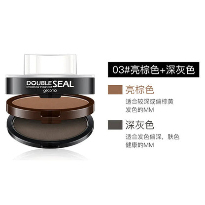 Dual Layer Dual Color Stamp Brow Powder Quick Makeup Brow Stamps Waterproof Powder Palette for Eyebrows Eye Brow Tint Makeup Good Vibrations