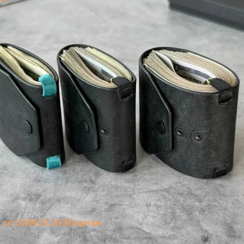 Quick-Access Cash Holder — PU Leather Wallet / Money Wrapper — Organizer Clip, Bill Holder, Storage Pouch, Pocket Wallet Good Vibrations