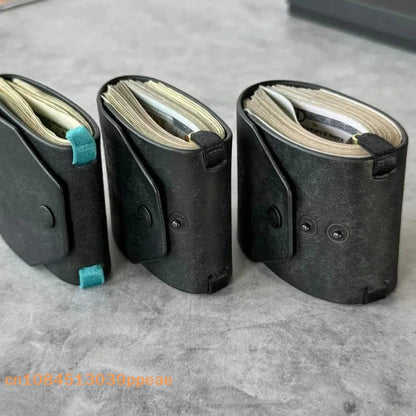 Quick-Access Cash Holder — PU Leather Wallet / Money Wrapper — Organizer Clip, Bill Holder, Storage Pouch, Pocket Wallet Good Vibrations