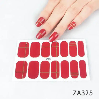 Nail Stickers DIY Decals For Nail Art Wraps Women Beauty Full Cover Nail Manicures Decorations Uñas Postizas Press On Nails Good Vibrations