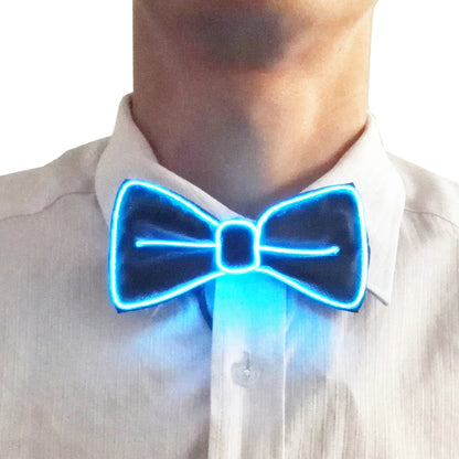 Flashing Neon Light LED Tie Halloween Christmas Dance Supplies Wedding Performance Decoration Luminous EL Wire Necktie Good Vibrations