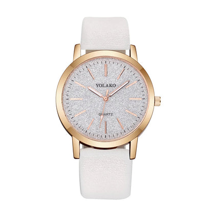 Fashion Women Leather Quartz watch Good Vibrations