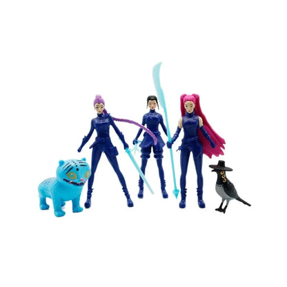 5pcs/Set Kpop Demon Hunters Action Figure Toy Derpys Tiger Rumi Mira Zoey Sussy Figurine Doll For Fans Gift Good Vibrations