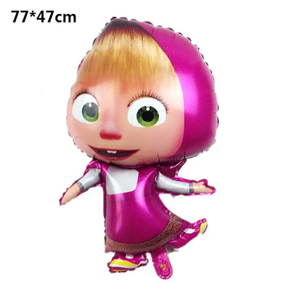 Girl and the Bear Birthday Decorations Disposable Tableware Tablecloth Cup Plate Napkin Balloons Baby Shower kids Party Favors Good Vibrations