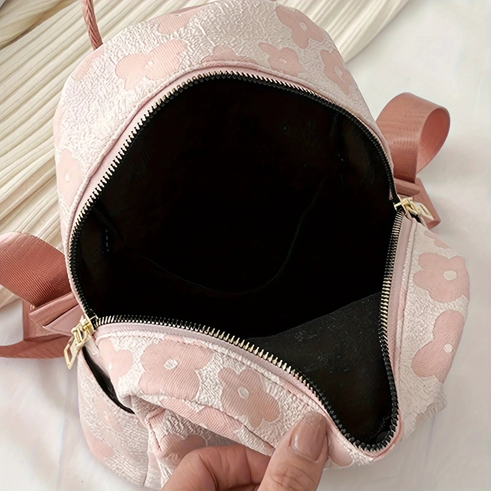 Women's Mini Backpack Fashion Solid Color Small Simple Casual Traveling Large Capacity Durable Female's Schoolbag Good Vibrations