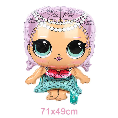 Girl Surprise Theme Backdrop Cute Shiny Doll Birthday Party Decoration Pink Latex Balloon Disposable Tableware Plate Cake Topper Good Vibrations
