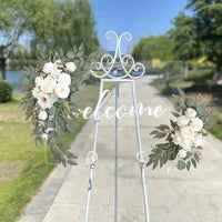 Romantic White Artificial Wedding Flowers Artificial Arch Flowers Artificial Wedding Arch Flowers Kit Wedding Welcome Sign Decor Good Vibrations