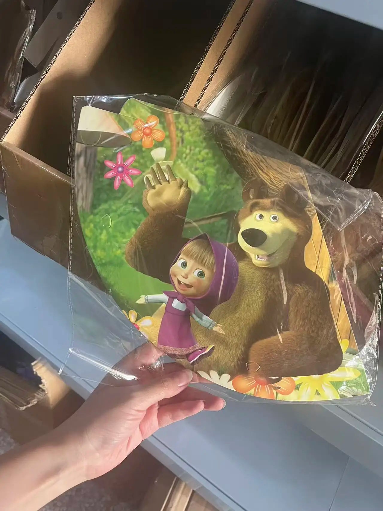 Girl and the Bear Birthday Decorations Disposable Tableware Tablecloth Cup Plate Napkin Balloons Baby Shower kids Party Favors Good Vibrations