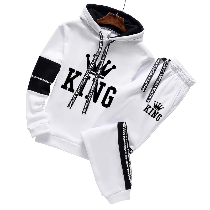 Quality Men Tracksuit Suit Autumn Winter Warm Hoodies Sweatshirt Men's Sportswear And A Pair of Pants Hop Hip Pullover Hot Sales Good Vibrations