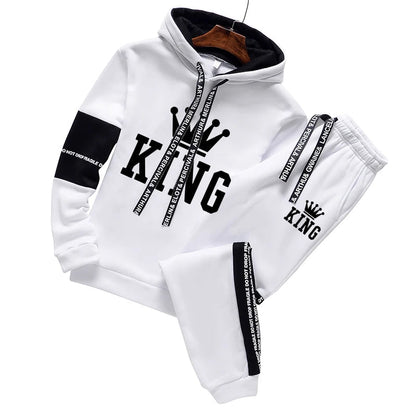 Quality Men Tracksuit Suit Autumn Winter Warm Hoodies Sweatshirt Men's Sportswear And A Pair of Pants Hop Hip Pullover Hot Sales Good Vibrations