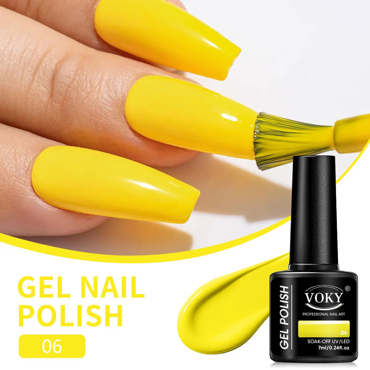 VOKY 12 PCS Gel Nail Polish - Shiny Finish - Safe Ingredients - Suitable for Nail Trimming at Home and in Beauty Salons Good Vibrations