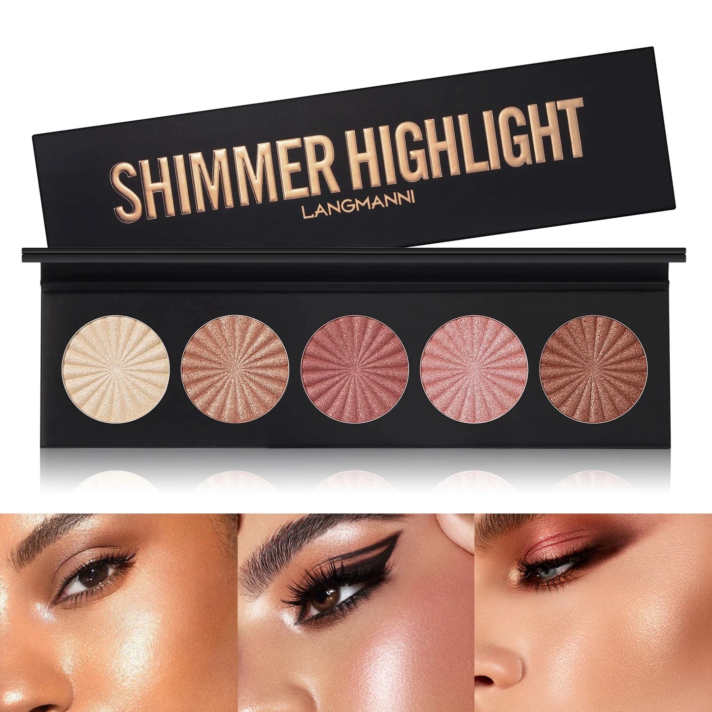 Highlighting and Contouring Palette 5 Colours All-in-One Makeup Palette Stereoscopic Natural Highlighting Makeup Palette Good Vibrations