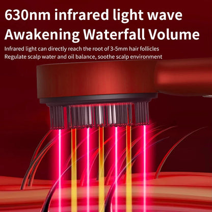 Electric Hair Regrowth Brush with Infrared Light Machine Acupoint Scalp Massage Anti-Hair Loss Exercise Hair Scrubber Combs Good Vibrations