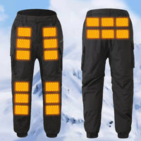 18 Heated Pants Men Women USB Electric Heating Trousers Thickened Warming Heating Leggings Camping Thermal Heated Clothes Good Vibrations