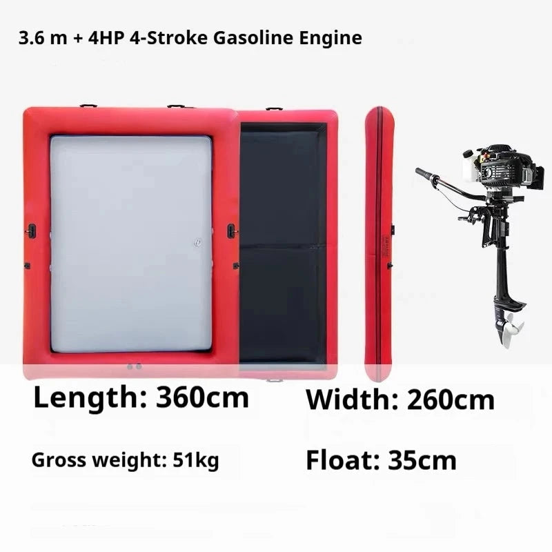 Inflatable Floating Lounge Boat Pvc Inflatable Boat Paddle Surfing Portable Fishing Boat For Outdoor activities Good Vibrations