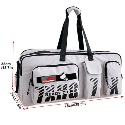 1pcs  Large Duffle Bag with Shoes Compartment Foldable Travel Duffel for Men & Women Packable Water-Resistant Travel Bag Good Vibrations
