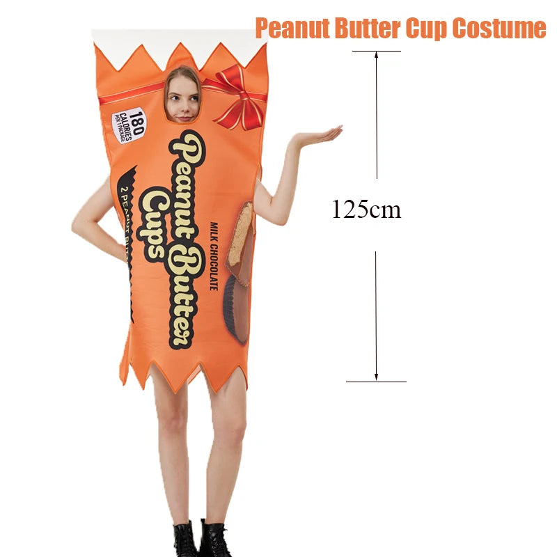 Unisex Women Men Hot Dog Baguette Chili Cupcake Tuna Croissant Potato Pizza Donut Fancy Dress Up Adult Couple Halloween Costume Good Vibrations