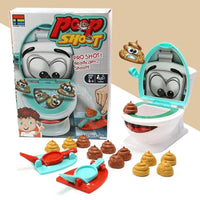 1 Set Poop Shooter Toy Funny Toilet Toy Family Party Relaxation Parent Child Interactive Game Tabletop PK Creative Catapult Game Good Vibrations
