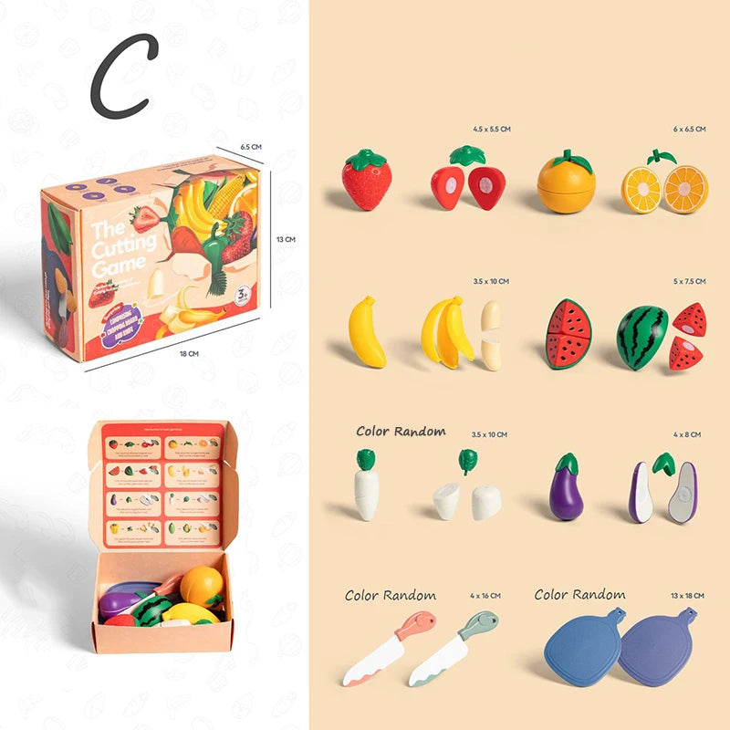 Children Pretend Play Cooking Toys Simulation Food Fruit Vegetable Kitchen Toys Montessori Educational Interactive Toy For Girls Good Vibrations