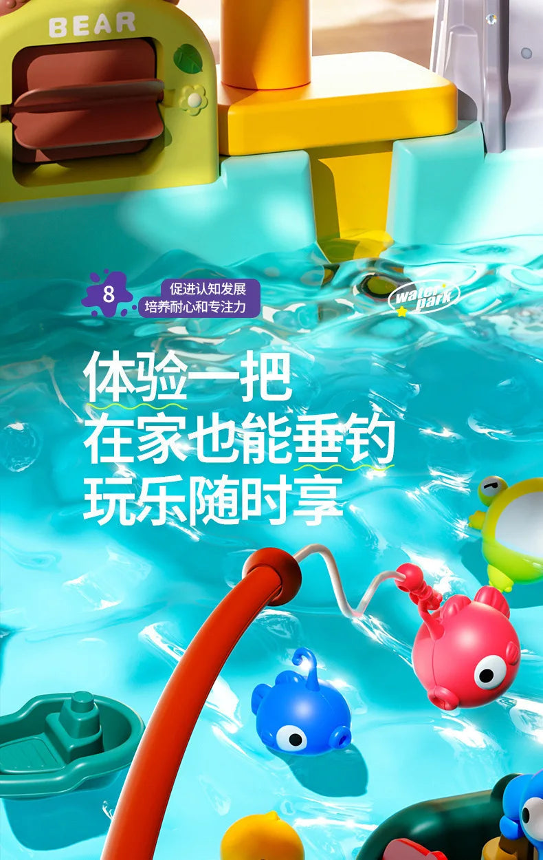 Children's kitchen toys electric fun water play water wash basin fishing dishwashing home role-playing baby early education toy Good Vibrations