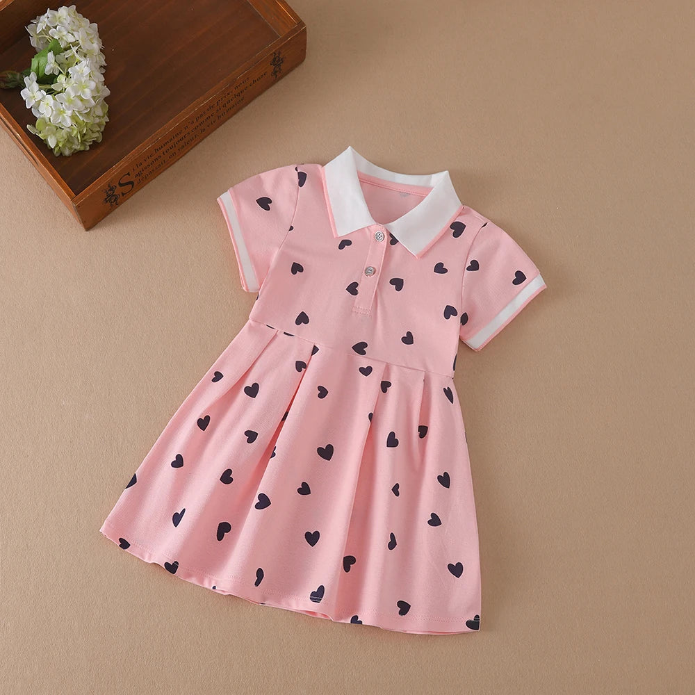 Girls Clothes 2025 New Summer Princess Dresses Short Sleeve Kids Dress Baby Dresses for Children Clothing 2-6Y Good Vibrations