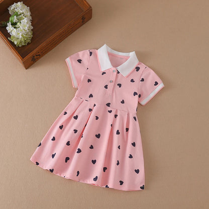 Girls Clothes 2025 New Summer Princess Dresses Short Sleeve Kids Dress Baby Dresses for Children Clothing 2-6Y Good Vibrations