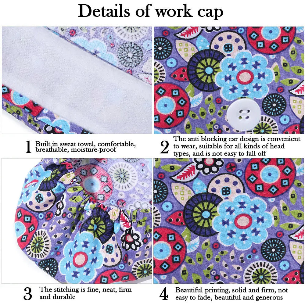 Women & Men Tie Back Hats Ponytail Holder Adjustable Long Hair Cap Working Hat With Button Working Cap Good Vibrations